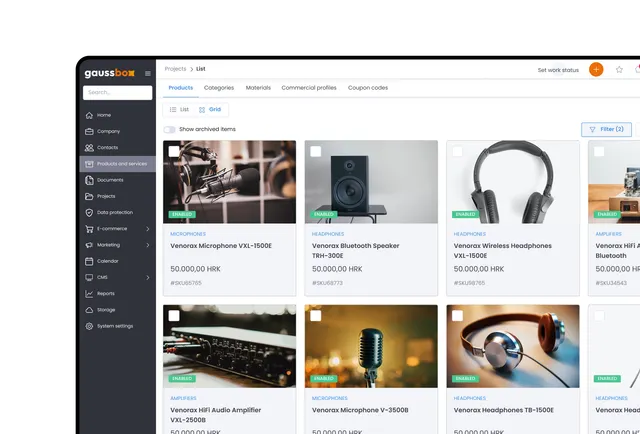 Gauss Box eTrgovina Preview